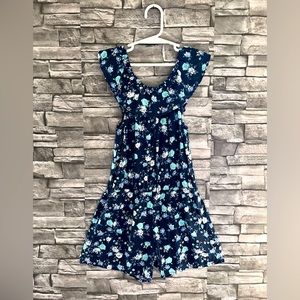 Children’s Place blue floral shorts romper- Medium
